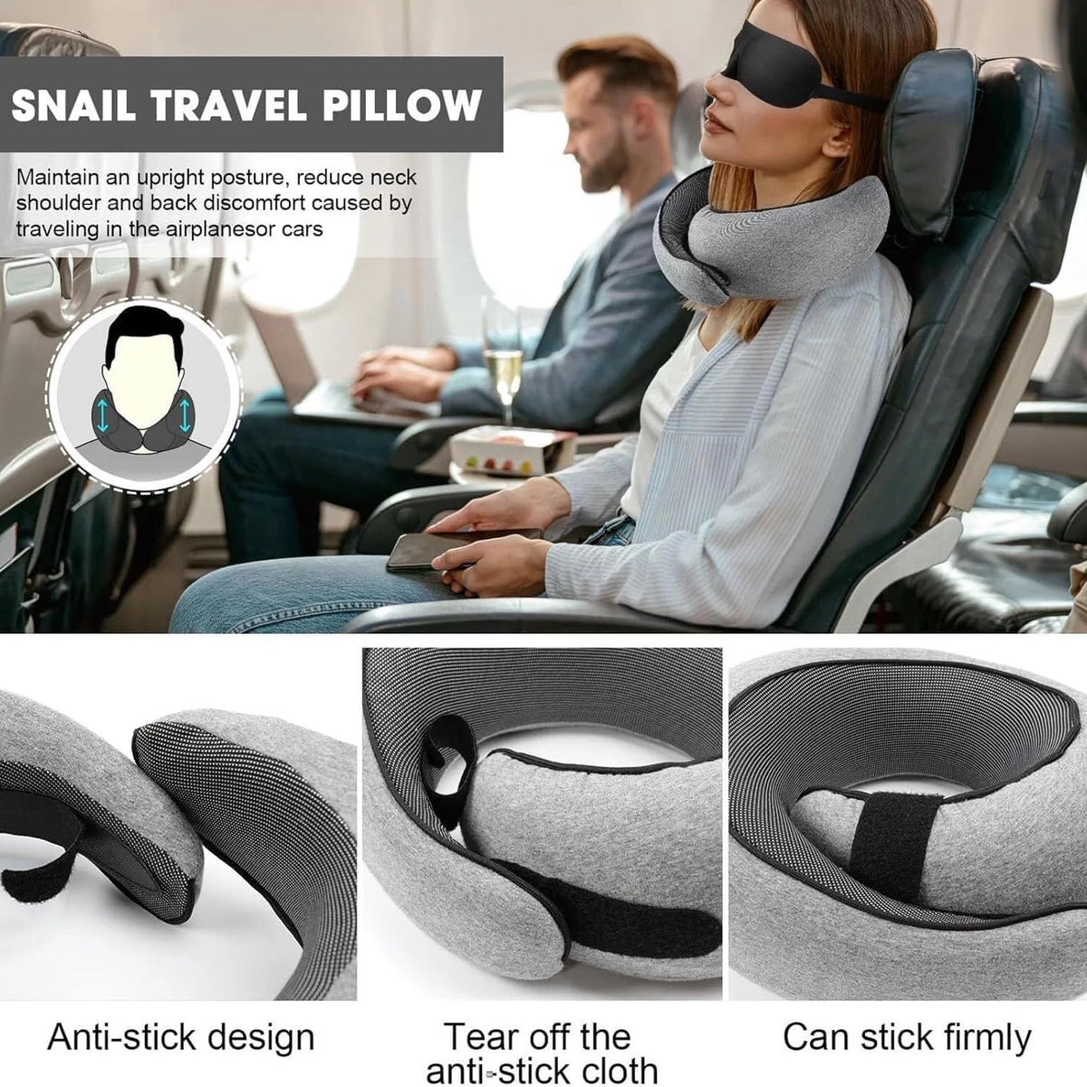CloudHugz™ Memory Foam Travel Pillow